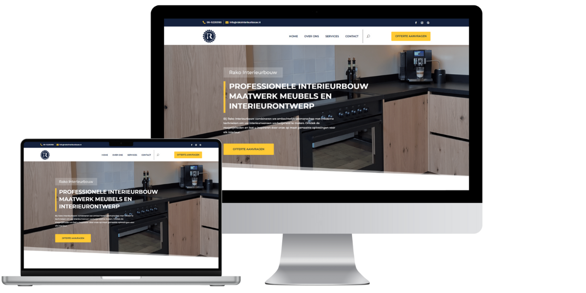 Mockup website Rako alleen desktop en Laptop Mockup website Rako alleen desktop en Laptop