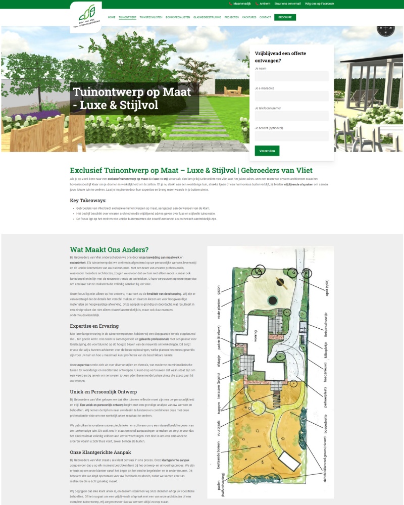 Website design voor Tuin en Boomspecilisten Website design voor Tuin en Boomspeciliasten