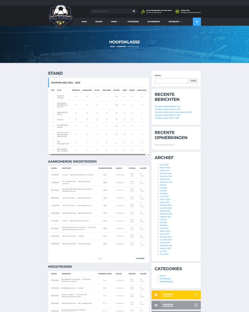 Website laten maken voor Zaalvoetbal de camp 2025 Website laten maken voor Zaalvoetbal de camp 2025